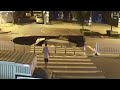 Man on a scooter plunges into sinkhole