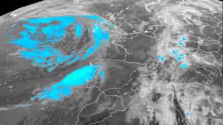 Europe percipation/clouds timelapse 10-11-2014