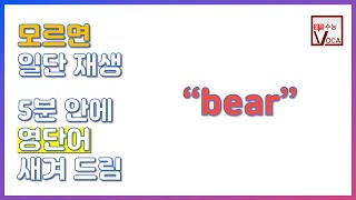 세상 빠르고 확실한 영단어 암기_bear | 주혜연의 3분 수능 VOCA, 영단어, 수능영단어 | EBSi 고교강의