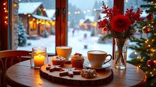 Snowy Window Serenity | Gentle Piano and Winter's Tranquility ❄☕