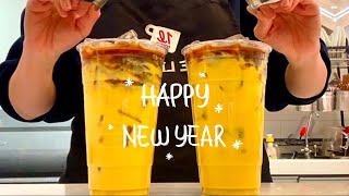 (Eng)🧧🙇🏻‍♀️Happy New Year🙇🏻‍♀️🧧/ What kind of drink is it~?😋/ cafe vlog / asmr