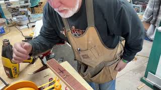 Inlaying the cross into the neck (fretboard)