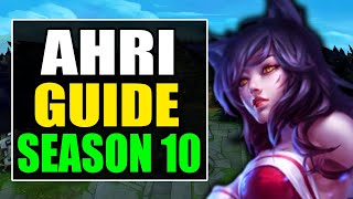 HOW TO PLAY AHRI MID SEASON 10 - (Best Build, Runes, Gameplay) - Ahri Guide & An