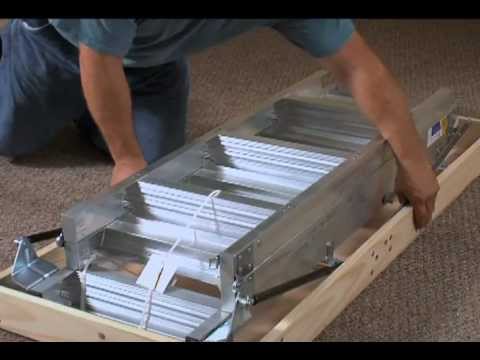 Werner Aluminum Attic Ladder - Long Installation Video Werner Aluminum Attic Ladder - Long Installation Video