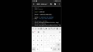 Python for Android - SL4A ( Button)