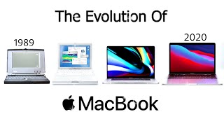 Evolution of apple Macbook 1989-2020.(history)