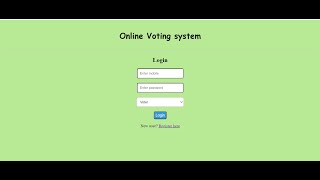 ONLINE VOTING SYSTEM IN PHP , MYSQL + HTML & CSS . MINI PROJECT . PART 1 . HTML BASICS