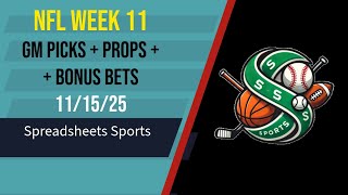 NFL Week 11 - Picks + Props + BONUS BETS (11/1525)