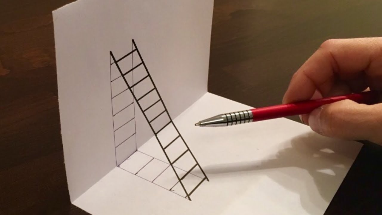 3D Buchstaben Zeichnen Von Az - Drawing B Hole In Line Paper - 3D Trick ...