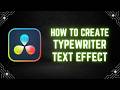 DaVinci Resolve Tutorial: How to Create a Typewriter Text Effect