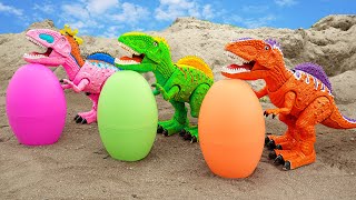 T-Rex Looking dinosaur eggs, assemble dragon, crocodile | ToyTV khủng long