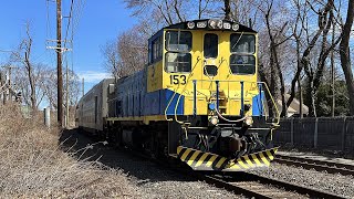 LIRR YPD move with 3 coaches and 153s awesome P5 horn 3/22/22