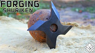 Rusty Bearing Ball FORGED into a SHURIKEN