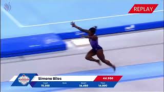 Simone Biles NEAR PERFECT Vault 2023 U.S Championships Day 1 15.700