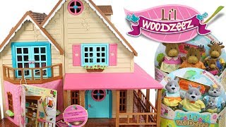 Li'l Woodzeez Honeysuckle Hillside Cottage and Famileez Unboxing Toy Review