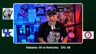 Alabama vs Kentucky 11/21/20 Free College Football Picks and Predictions CFB Tips Pick Dawgz