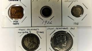 #36 STRAITS SETTLEMENTS Coins (1907-1926)