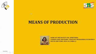 MEANS OF PRODUCTION