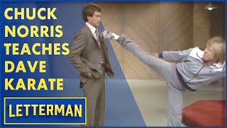 Chuck Norris Teaches Dave His Martial Arts Secrets | Letterman