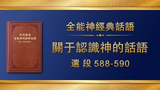 全能神經典話語《關于認識神的話語》選段588-590