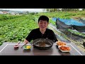 ​​korean food eating show spicy red banded lobster ramen. english subtitles available