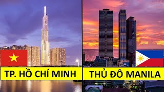 TP. Hồ Chí Minh (Việt Nam) Vs thủ đô Manila (Philippines) Skyline 2021 !!! Thành phố nào lớn hơn ???