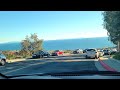 Driving tour of Pepperdine University campus in beautiful Malibu California USA