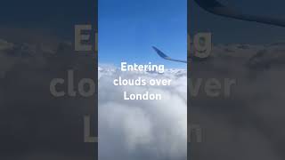 Entering clouds over London City #travel #uktourism #qatarairways #clouds