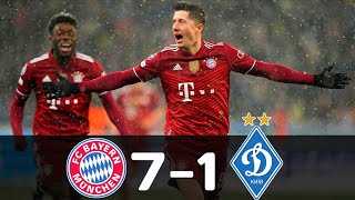 Bayern Munchen vs Dynamo Kyiv 7-1 (agg) Extended Highlights & Goals - Champions League 2021-2022