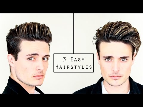 3 Easy Mens Hairstyles | No Heat Hair Tutorial - Healthy Hair 2016 3 Easy Mens Hairstyles | No Heat Hair Tutorial - Healthy Hair 2016