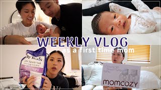 Engorged boobs, first bath, Momcozy pump, & Baby Items Haul! Weekly Vlog as a First Time Mom