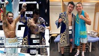 GGG GIFTED HIS ROBE TO RYOTA MURATA AND LATER GAVE BACK HIS WBA BELT IN THE LOCKER ROOM #GGGMurata