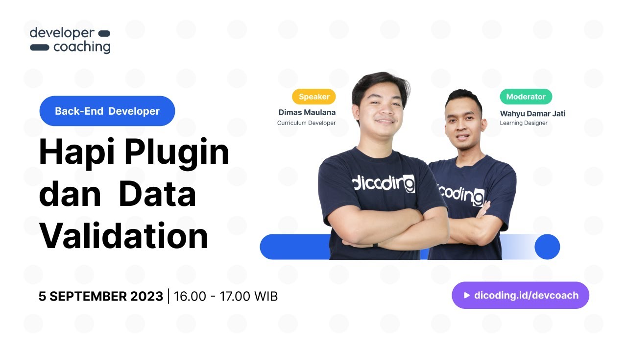 Dicoding Developer Coaching 101 Back End Hapi Plugin Dan Data