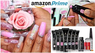 Trying a Saviland Polygel Nails Kit from Amazon | DIY Beginner Nails. *no acrylic*