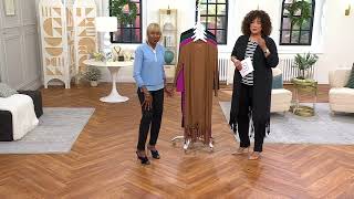 Attitudes by Renee Como Jersey Fringe Duster on QVC