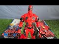 avengers dc collection unboxing spider man hulk captain america iron man superman deadpool