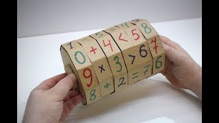 Intellectual puzzle cube math Educational toy  from cardboard