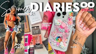 SUMMER DIARIES 004 𐙚| I’m Just A Girl Edition𐙚 ‧₊˚ ⋅|shein haul+nails+gym+summer fun|THEMIAAMARI