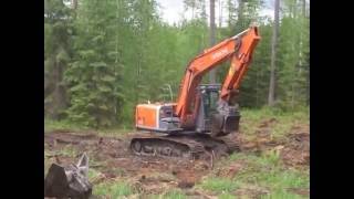 Hitachi ZX160LC / Metsäkuljetus Kranni