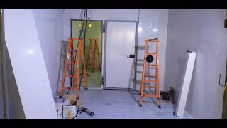 Installing new walk in chiller and freezer cold room