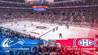 Vancouver Canucks vs Montreal Canadiens 11/9/2022 NHL 23 Gameplay