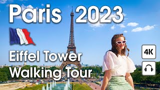 Paris 🇫🇷 Eiffel Tower [ 4K ] Walking Tour