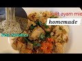 Resep Mie Ayam Lengkap + Cara Membuat  Mie Kenyal! Chicken Noodles Recipes