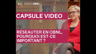 RÉSEAUTER EN OBNL, POURQUOI EST-CE IMPORTANT ?  Ruth Vachon, Réseau des femmes d’affaires du Québec