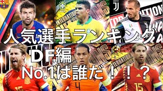 ウイコレ　第2回人気選手ランキング　DF編