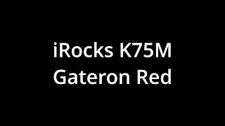 [鍵盤] #1 iRocks K75M Gateron Red/佳達隆 紅軸