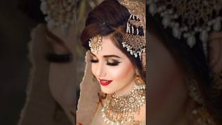 bridal looking for girls #bridal #trendy #weddingattire #makeup #fashienlilyd #feminine#bridalmakeup