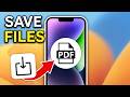 How To Save PDF File On iPhone (WORKING 2026!)