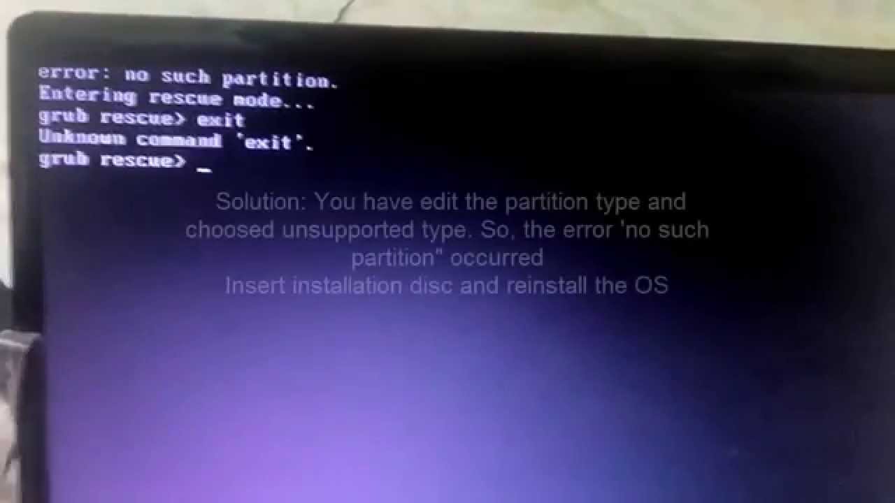 Error On Boot: No Such Partition Grub Rescue - Ask Ubuntu