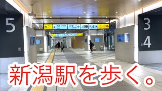 2022年3月現在の、新潟駅の様子